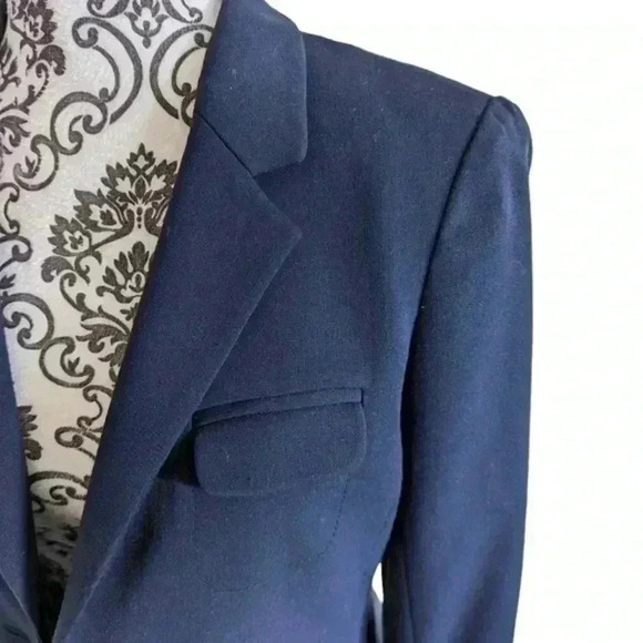 Gap Blazer Single Breasted Dark Navy Blue Satin Lined Professional Women's 4 - Picture 5 of 13